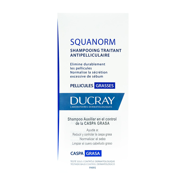 DUCRAY SQUANORM SHAMPOO CUIDADO PARA CASPA GRASA