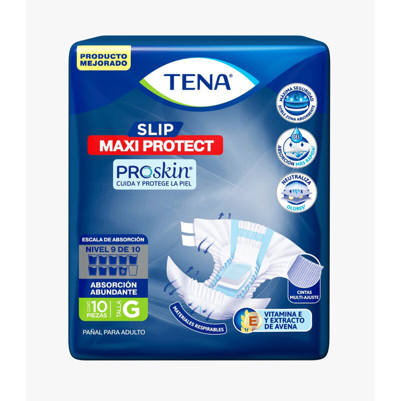TENA PAÑAL SLIP GDE BOL C/10PZ