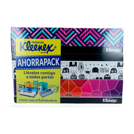 Pañuelos Desechables Kleenex Ahorrapack 90 Pañuelos 3pzas