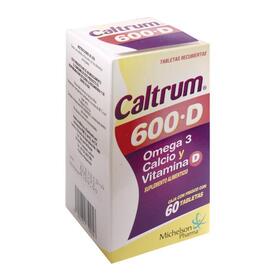 Caltrum 600 Suplemento Alimenticio con Omega 3 Calcio y Vitamina D