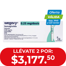 Wegovy 0.25 mg pluma | San Pablo Farmacia Wegovy 0.25 mg pluma | San Pablo Farmacia