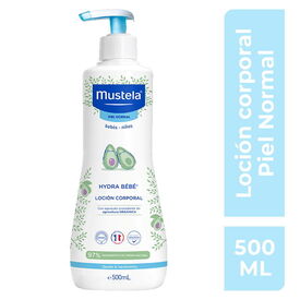 Mustela Hydra Bebé Loción Corporal para Bebés y Niños con Piel Normal 500  ML Crema Envase