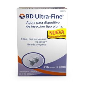 BD Aguja para plumas insulina 8mm 100und