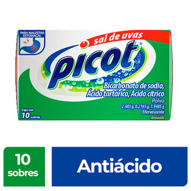 Sal de uvas Picot sabor frutas tropicales, 10 sobres : : Salud  y Cuidado Personal