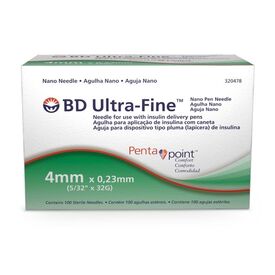 Farmacias del Ahorro, Aguja para insulina BD Ultra-Fine 32G x 4mm caja  c/10 pzas