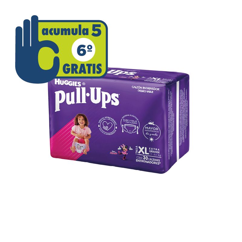 HUGGIES PULL-UPS CALZÓN ENTRENADOR DESECHABLE PARA NIÑA